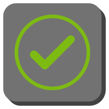 Tamam yuvarlak kare vektör simgesi