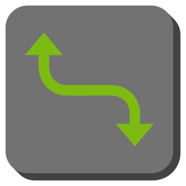 Bend ok yuvarlatılmış kare vektör simgesi karşısında