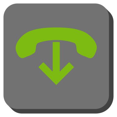 Yuvarlatılmış Kare vektör simge telefon asmak