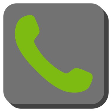 Telefon alıcı yuvarlak kare vektör simgesi