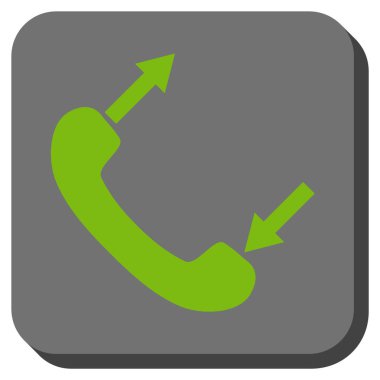 Yuvarlatılmış Kare vektör simge konuşurken telefon