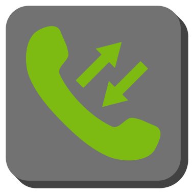 Yuvarlatılmış Kare vektör simge konuşurken telefon