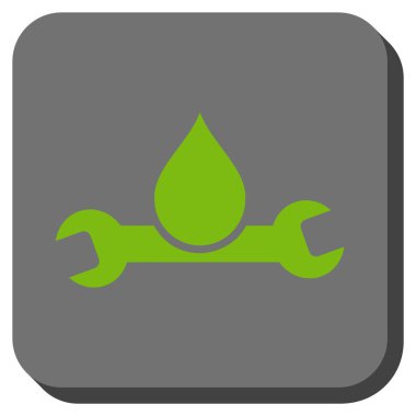 Sıhhi tesisat yuvarlak kare vektör simgesi