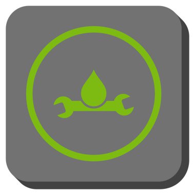 Sıhhi tesisat yuvarlak kare vektör simgesi