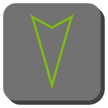 İşaretçiyi yuvarlatılmış kare vektör simgesi aşağı