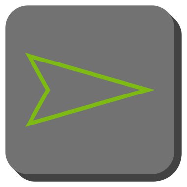 İşaretçiyi sağ yuvarlak kare vektör simgesi