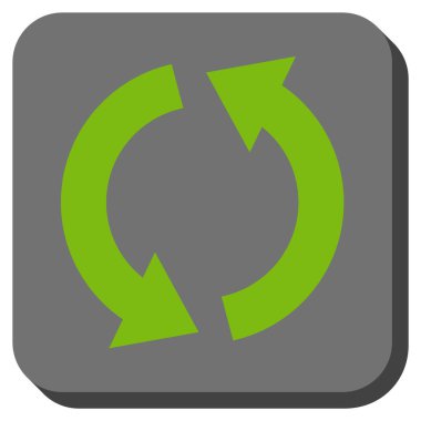 Geri dönüşüm yuvarlatılmış kare vektör simgesi