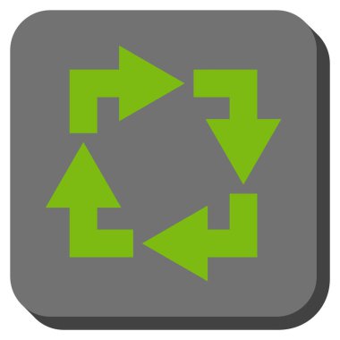 Geri dönüşüm yuvarlatılmış kare vektör simgesi