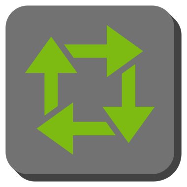 Geri dönüşüm yuvarlatılmış kare vektör simgesi