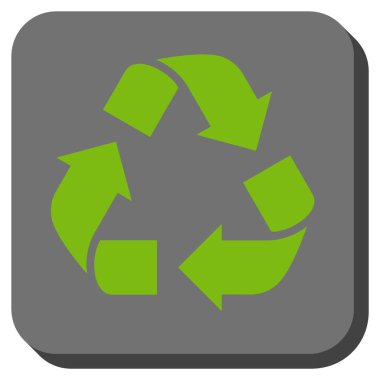 Geri dönüşüm yuvarlatılmış kare vektör simgesi