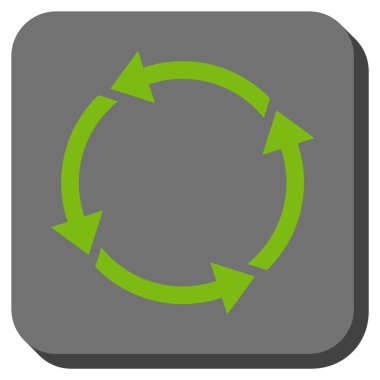 Geri dönüşüm yuvarlatılmış kare vektör simgesi