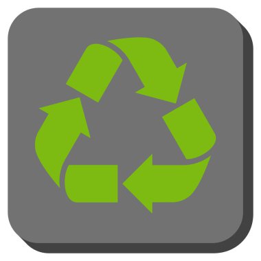 Geri dönüşüm yuvarlatılmış kare vektör simgesi