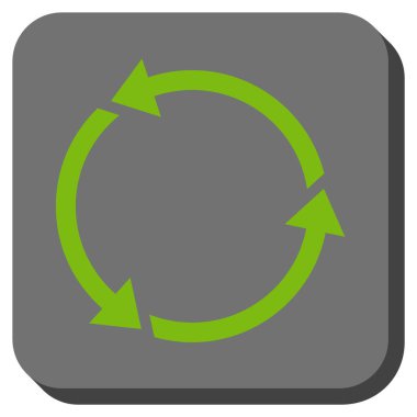 Geri dönüşüm yuvarlatılmış kare vektör simgesi