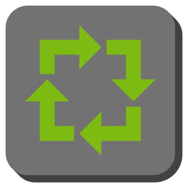 Geri dönüşüm yuvarlatılmış kare vektör simgesi