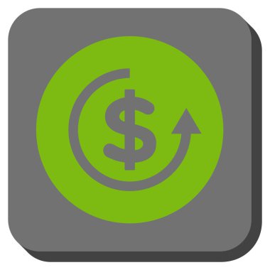 Yuvarlatılmış Kare vektör simge iade