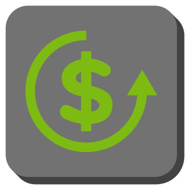 Yuvarlatılmış Kare vektör simge iade