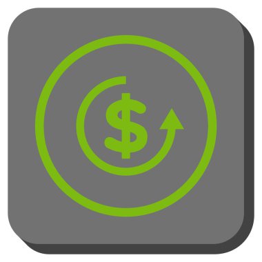 Yuvarlatılmış Kare vektör simge iade