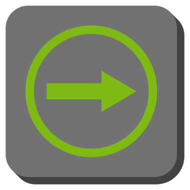 Kare vektör simgesi sağ yuvarlak ok yuvarlak