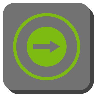 Kare vektör simgesi sağ yuvarlak ok yuvarlak