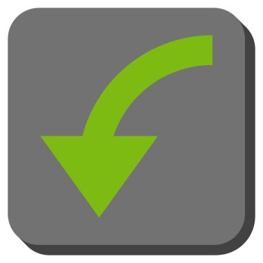 CCW yuvarlatılmış kare vektör simge döndürmek