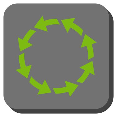 CCW yuvarlatılmış kare vektör simge döndürmek