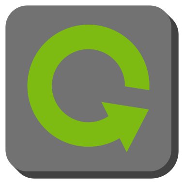 CCW yuvarlatılmış kare vektör simge döndürmek