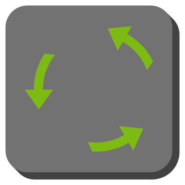 CCW yuvarlatılmış kare vektör simge döndürmek