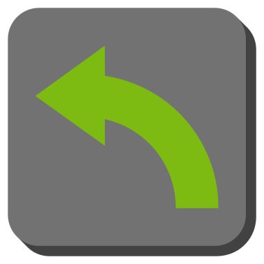 Sola Döndür yuvarlak kare vektör simgesi