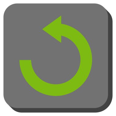 Sola Döndür yuvarlak kare vektör simgesi