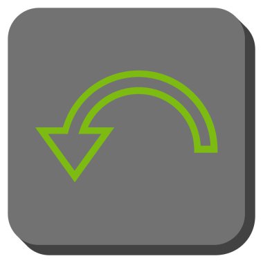 Sola Döndür yuvarlak kare vektör simgesi