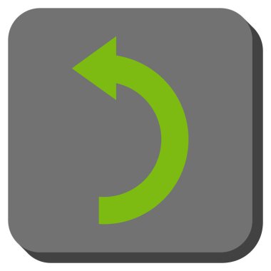 Sola Döndür yuvarlak kare vektör simgesi