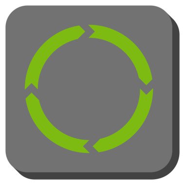 Döndürme yuvarlatılmış kare vektör simgesi