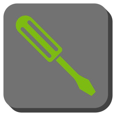 Tornavida yuvarlatılmış kare vektör simgesi