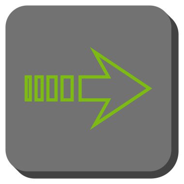 Kare vektör simgesi sağ yuvarlak göndermek