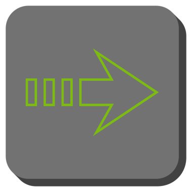 Kare vektör simgesi sağ yuvarlak göndermek