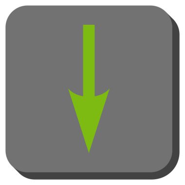 Yuvarlatılmış Kare vektör simgesi aşağı ok keskin