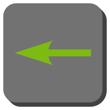 Keskin ok sol yuvarlak kare vektör simgesi