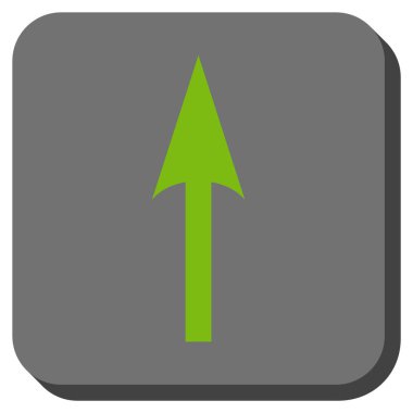 Yuvarlatılmış Kare vektör simge yukarı ok keskin