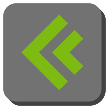 Sola kaydırma yuvarlak kare vektör simgesi