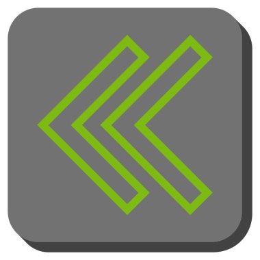 Sola kaydırma yuvarlak kare vektör simgesi