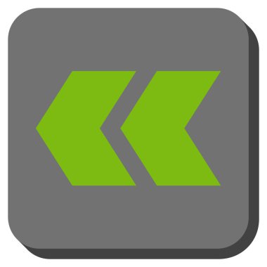 Sola kaydırma yuvarlak kare vektör simgesi