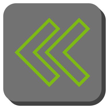 Sola kaydırma yuvarlak kare vektör simgesi