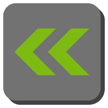 Sola kaydırma yuvarlak kare vektör simgesi