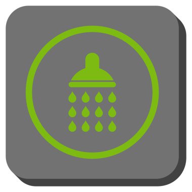 Duş yuvarlatılmış kare vektör simgesi