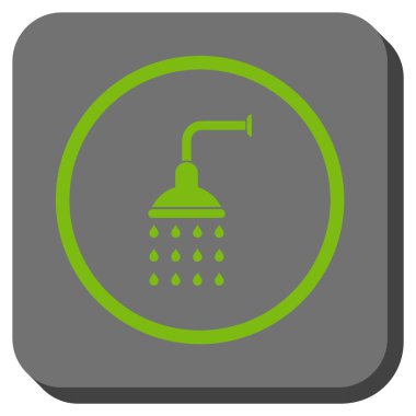 Duş yuvarlatılmış kare vektör simgesi