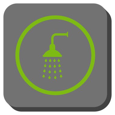 Duş yuvarlatılmış kare vektör simgesi