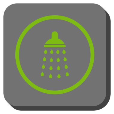 Duş yuvarlatılmış kare vektör simgesi