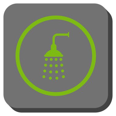 Duş yuvarlatılmış kare vektör simgesi