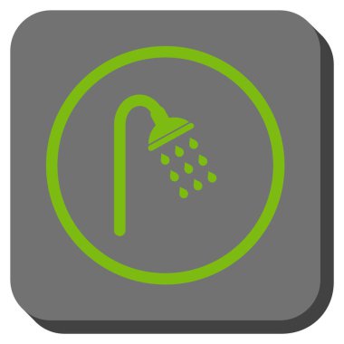 Duş yuvarlatılmış kare vektör simgesi