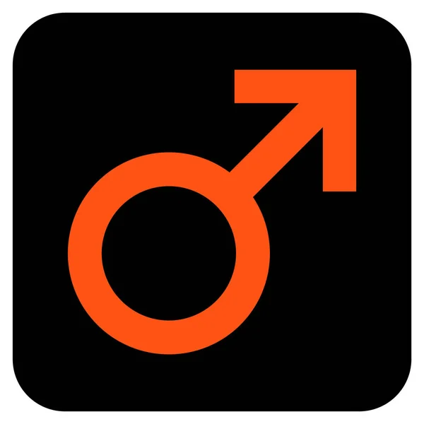 Male Symbol Flat Squared Vector Icon — Stock Vector